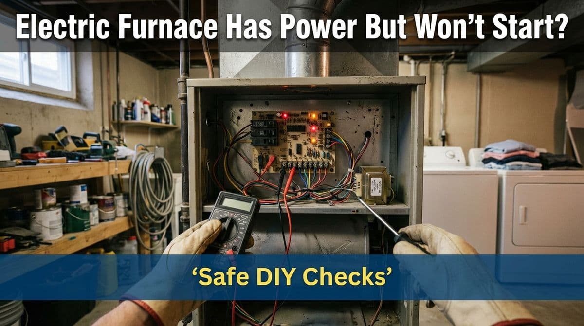 Blog post Electric Furnace Has Power But Won’t Start? Safe DIY Checks image